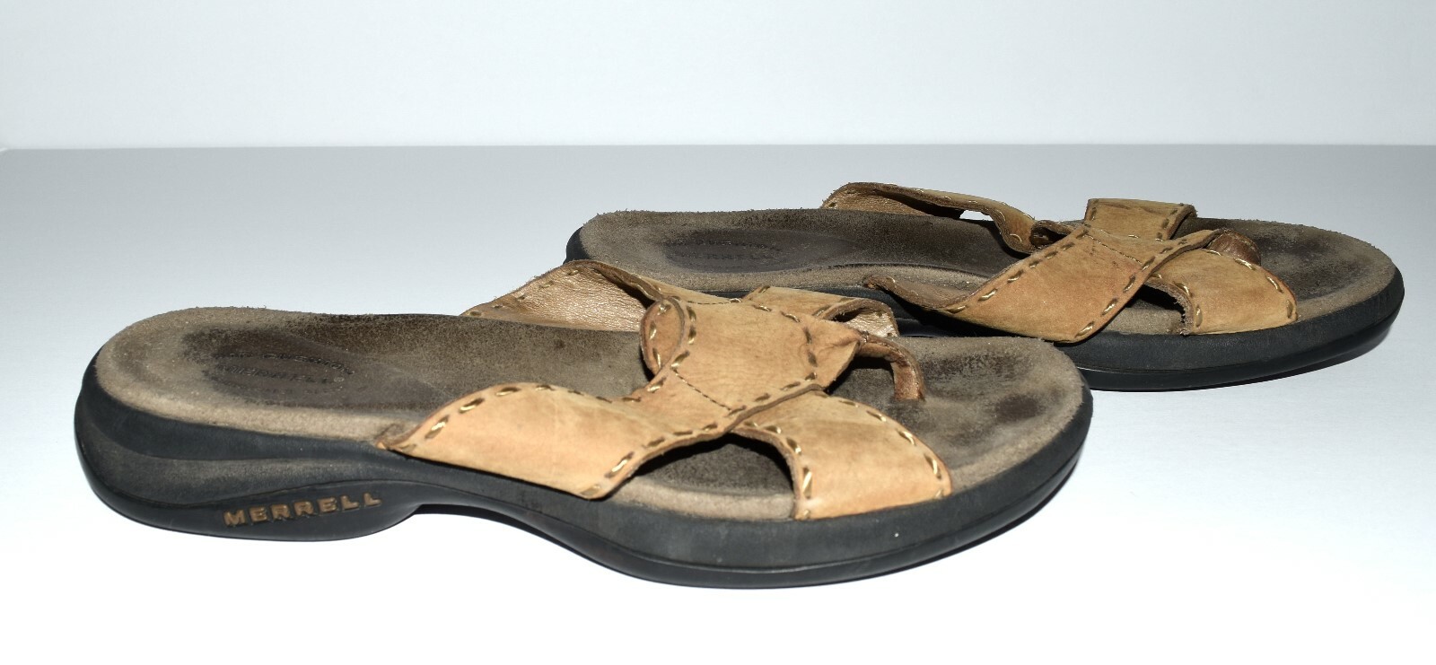 Sandali donna Merrell Topo reticolo pelle fumè ammortizzati ad aria misura 10M