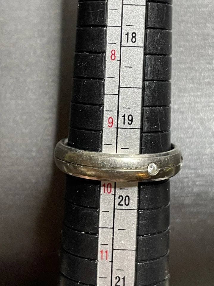 "Banda de diamantes de titanio Triton 4,9 mm tamaño 9,75"" supongo simulada" Foto 2 de 4