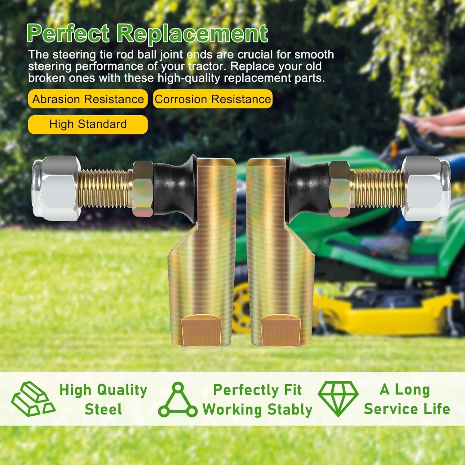 6Pcs AM133072 Steering Tie Rod Ball Joint Ends Fit John Deere X465 X475