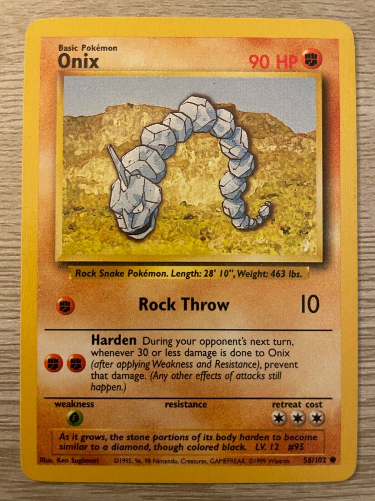 Check the actual price of your Onix Topps Pokemon card on