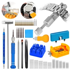 74pcs Watch Band Repair Kit Link Remover Spring Bar Case Opener Battery Replace