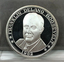 1982 FRANKLIN D. ROOSEVELT ~ 100th Anniversary 1oz .999 Silver Round 1882 - 1945 49.95 per troy oz