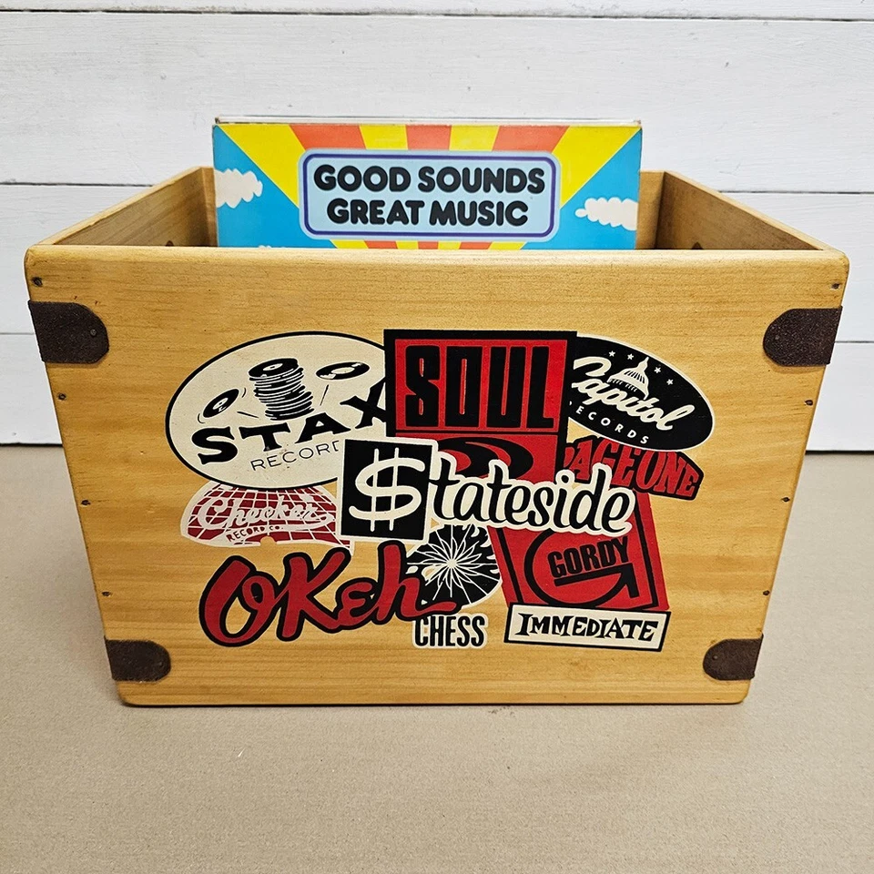 Northern Soul Vinyl Record Box Large 80 LP Handcrafted Storage Vintage Mod Label - Image 4 of 4