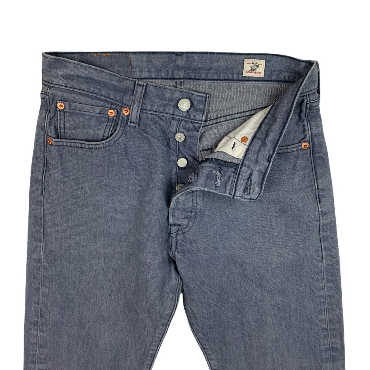 Levis 501 White Oak Cone Denim Jeans 30x30 (27x28) Button Levis 501 White Oak Cone Denim Jeans 30x30 (27x28) Button