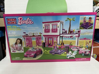 Mega Bloks Barbie Fab Beach House 80214. 282 Pcs. GG4
