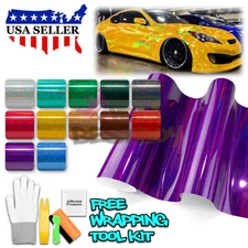 Holographic Glitter Rainbow Chrome Car Vehicle Vinyl Wrap Sticker Decal Sheet