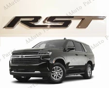 1PC Rear Tailgate RST Emblem Chrome Black Fit 2019-2022 Chevrolet Tahoe Suburban