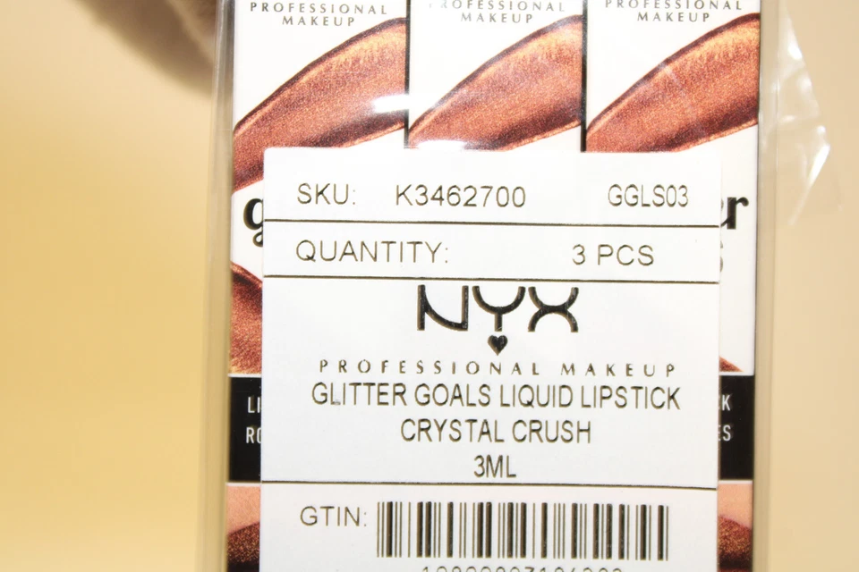 NYX Glitter Goals 3 X PACK Liquid Lipstick Crystal Crush (3) Total per order - Image 2 of 4