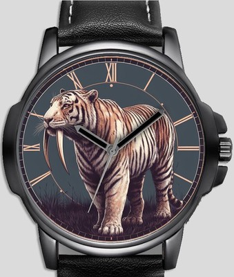 SABRE TOOTH TIGER Beautiful Detailed Art n Unique Gift Wrist Watch UK FAST