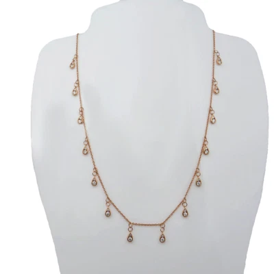 Collier / Kette mit 0,88ct TW-si Brillant in 750/18K Rosegold 46cm - Bild 1 von 4