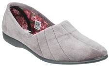GBS Audrey Slipper Grey Classic Ladies Slippers Textile
