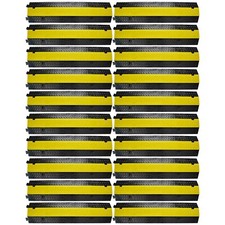2 Channel Rubber Electrical Wire Cable Cover Ramp Guard Cord Protector 20 Pack