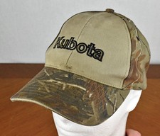 Kubota Camouflage Camo Beige Baseball Cap Hat Hook Loop Strap