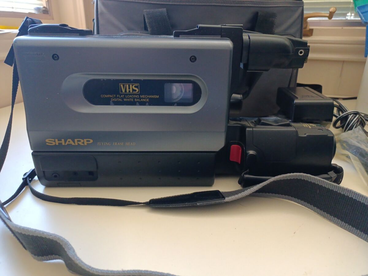 Sharp Slim Cam Zoom 12 Camcorder Model VL-L50 1992 VHS Vtg Sharp Slim Cam Zoom 12 Camcorder Model VL-L50 1992 VHS Vtg