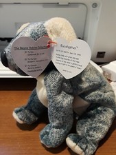 Beanie Babies Retired EUCALYPTUS Koala Bear With Tag Errors 1999 TY Rare Vintage