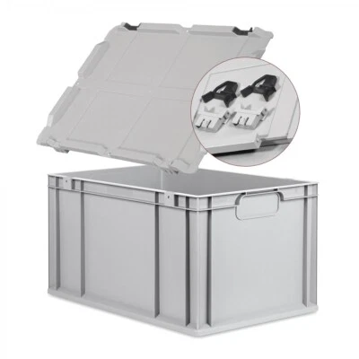 Eurobox NextGen Economy mit Scharnierdeckel 60x40x32cm, Euro Kunststoffbox