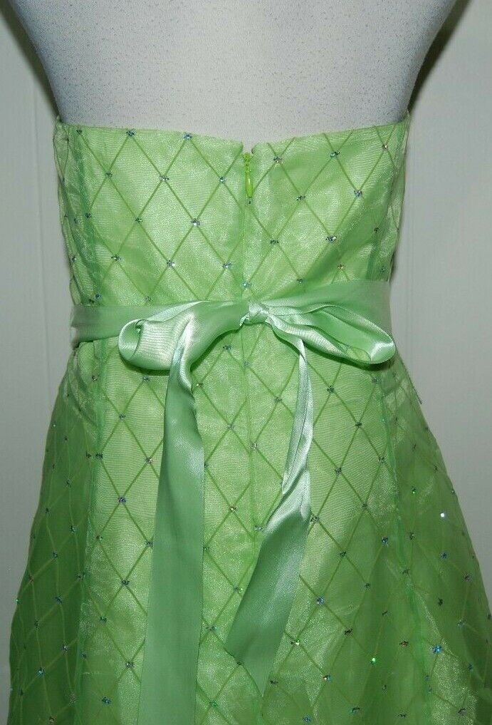 Papell Boutique Evening Green Sequin Princess For… - image 5