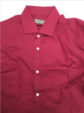 Perry Ellis Men's, Slim Fit Non-Iron Spread Collar Shirt, Red, 16.5 34/35