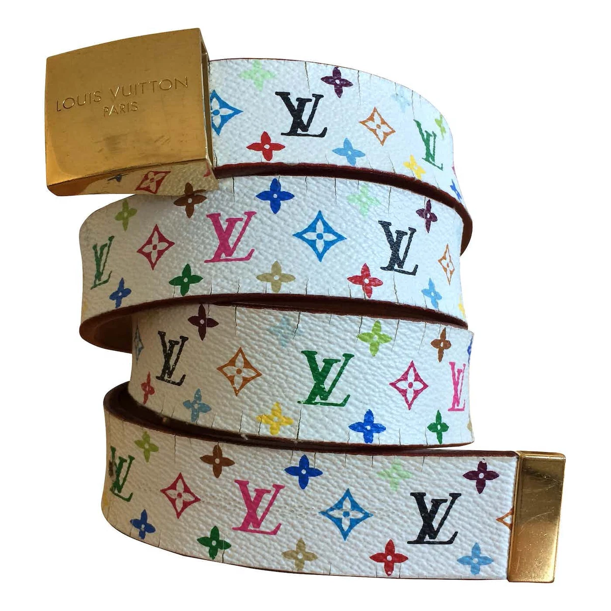 LV Takashi Murakami Black Multicolored Belt - Women's Clothing