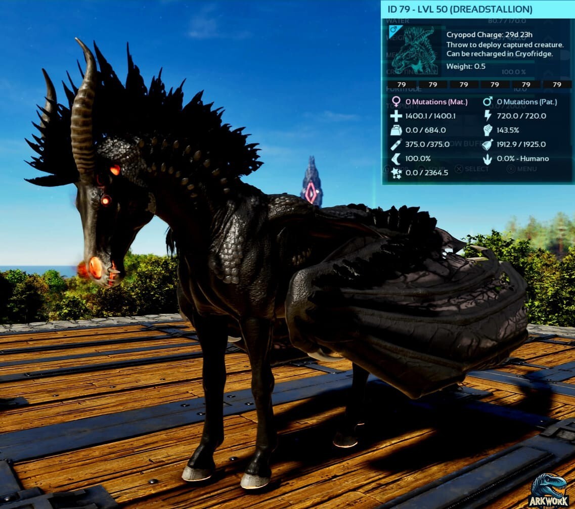 whispertown BLUNDERBUSS ark custom 16体 🦖ARK Survival Ascended DREADMARE DREADSTALLION Solid Colors PVE