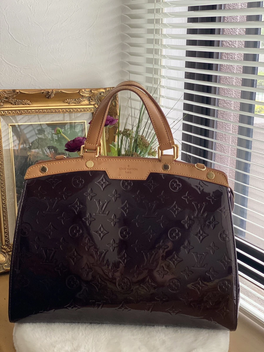 LOUIS VUITTON AMARANTE MONOGRAM VERNIS BREA MM BAG eBay