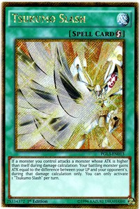 Tsukumo Slash - PGL3-EN013 - Gold Secret Rare - 1st Edition x3 - Near Mint