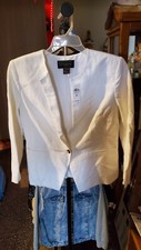Ann Taylor Size 12 White Blazer Jacket Nwt Over 50 Off