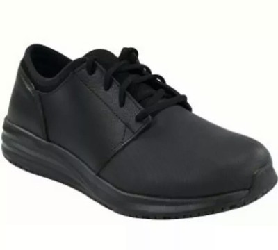 black leather slip on tennis shoes