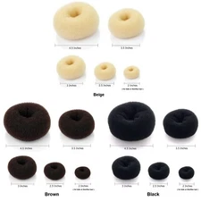 Hair Donut Bun Maker Ring Style French Mesh Chignon Ballet Dance Sock Bun Updo