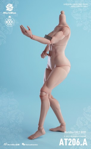 Worldbox AT206A 1/6 pelle pallida muscoli articolazioni flessibili corpo femminile figura bambola giocattolo - Foto 5 di 8
