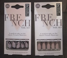 Lot Of 2 Salon Perfect’s Modern French Cheetah & Black Swirl Nail Sets💅{30Each}