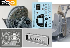 1/24 Spitfire Mk VIII Cockpit Instrument Panel and Ancillaries set for Airfix