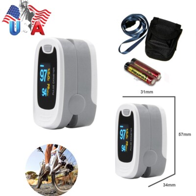 FDA Finger Pulse Oximeter Blood Oxygen Sensor O2 SpO2 Monitor Heart Rate,battery