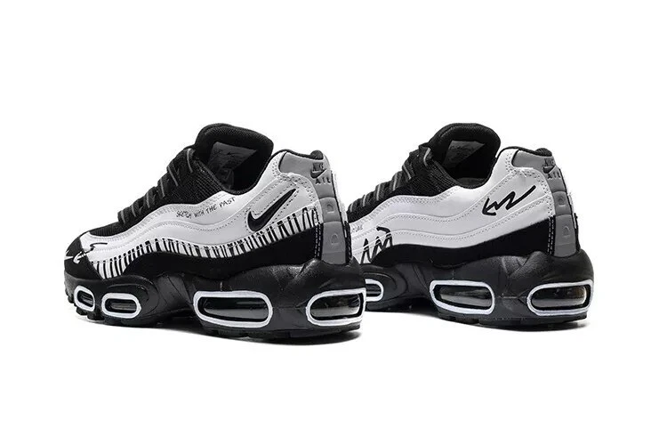 New Nike Air Max 95 OG Neon Retro Sport Comfort Men's Shoes Black/White - Image 4 of 4