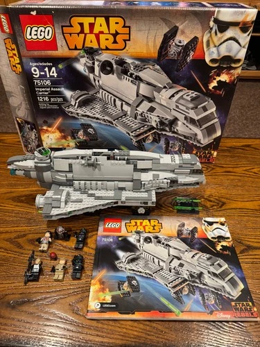 Lego Star Wars 75106 Imperial Assault Carrier 100% complete, box, figs, manuals