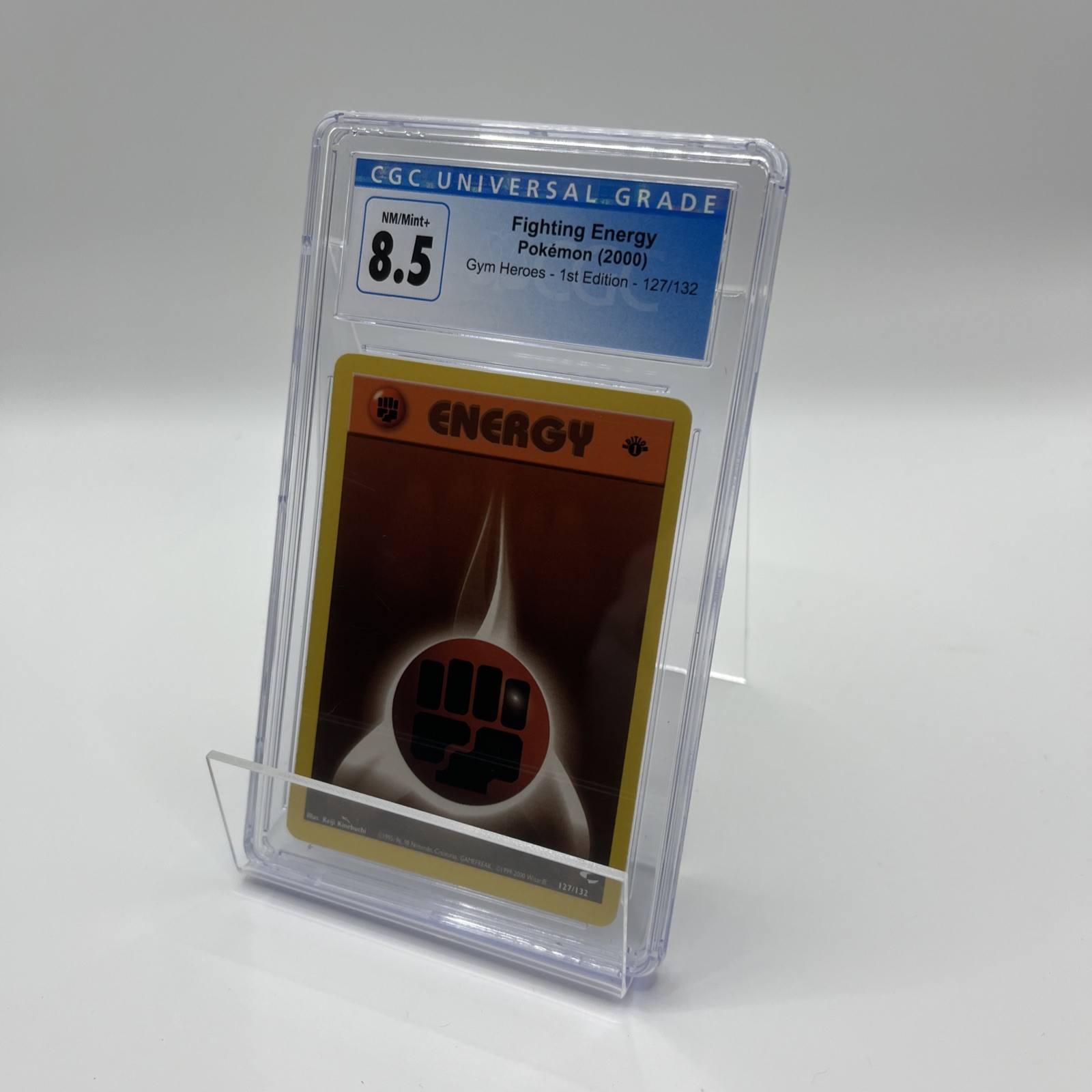 CGC 8.5 Fighting Energy 127/132 Energy Pokémon 2000 Gym Challenge - 1st Edition