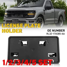 Front Bumper License Plate Frame Bracket Holder For 2024-2025 Ford F150 1-5SET