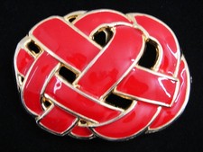 RF09122 VINTAGE 1970s  ORNAMENTAL DESIGN  ART FASHION GOLDTONE BELT BUCKLE