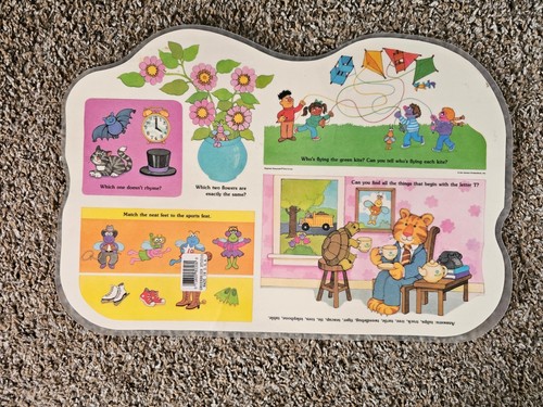 Vtg Sesame Street Muppets Original Laminated Place Mat Activity Mat 1981-1982 - Picture 2 of 5