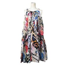 CHANEL Runway Silk Blend Printed Sleeveless Dress Used CYHE-0