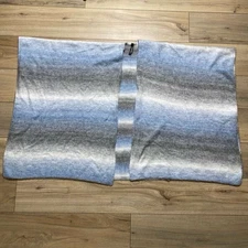 Torrid Womens Wool Blend Spacedye Ruana One Size Blue Gray White