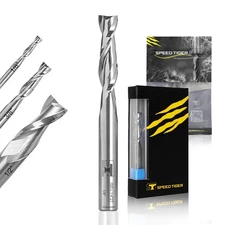 Carbide Spiral Router Bits Up Cut - ISEU1/4” Diameter, 1” Cutting Length, 2-1...