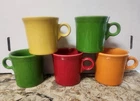 Homer Laughlin FIESTA Ware "O" Ring Handle 10 Oz Tom & Jerry Style MUGS Set of 5