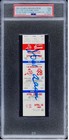 HANK AARON Signed Full Braves Ticket HOF Induction Year Nice Autograph PSA/DNA