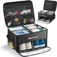 Golf Trunk Organizer, Improved Version 2-Layer Golf Storage Locker, with Ventila