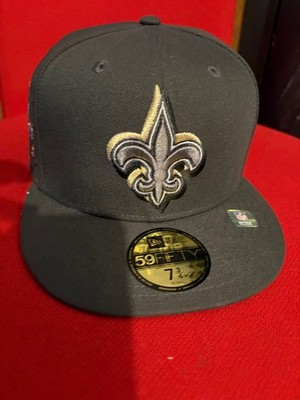 NEW ERA NEW ORLEANS SAINTS NFL Graphite Black Gold OTC Cap Size 7 3/4