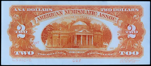 USPC JSG BOGGS ART NOTE NON-LEGAL TENDER GRADED VERY CHOICE NEW 64 ((BEAUTIFUL)) - Picture 3 of 4