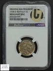 1938 D Buffalo Nickel 5C ORIGINAL BAG FRAGMENT NGC MS BU Brilliant UNC (TONED!)