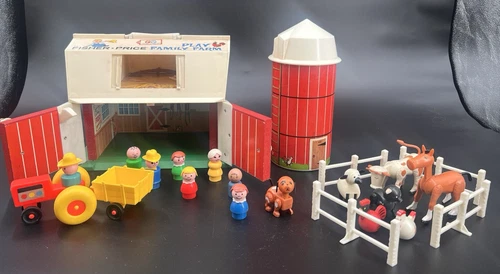 New ListingVintage 1967 Fisher-Price Little People Farm Barn & Silo Set