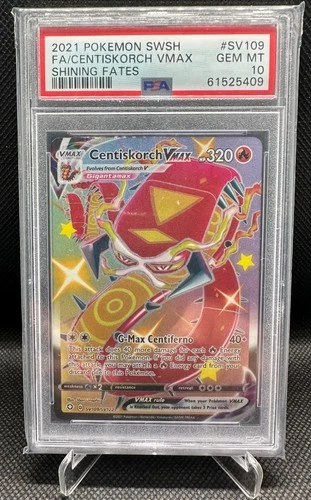 Pokemon Shining Fates Centiskorch Vmax SV109/SV122 Gem Mint PSA 10